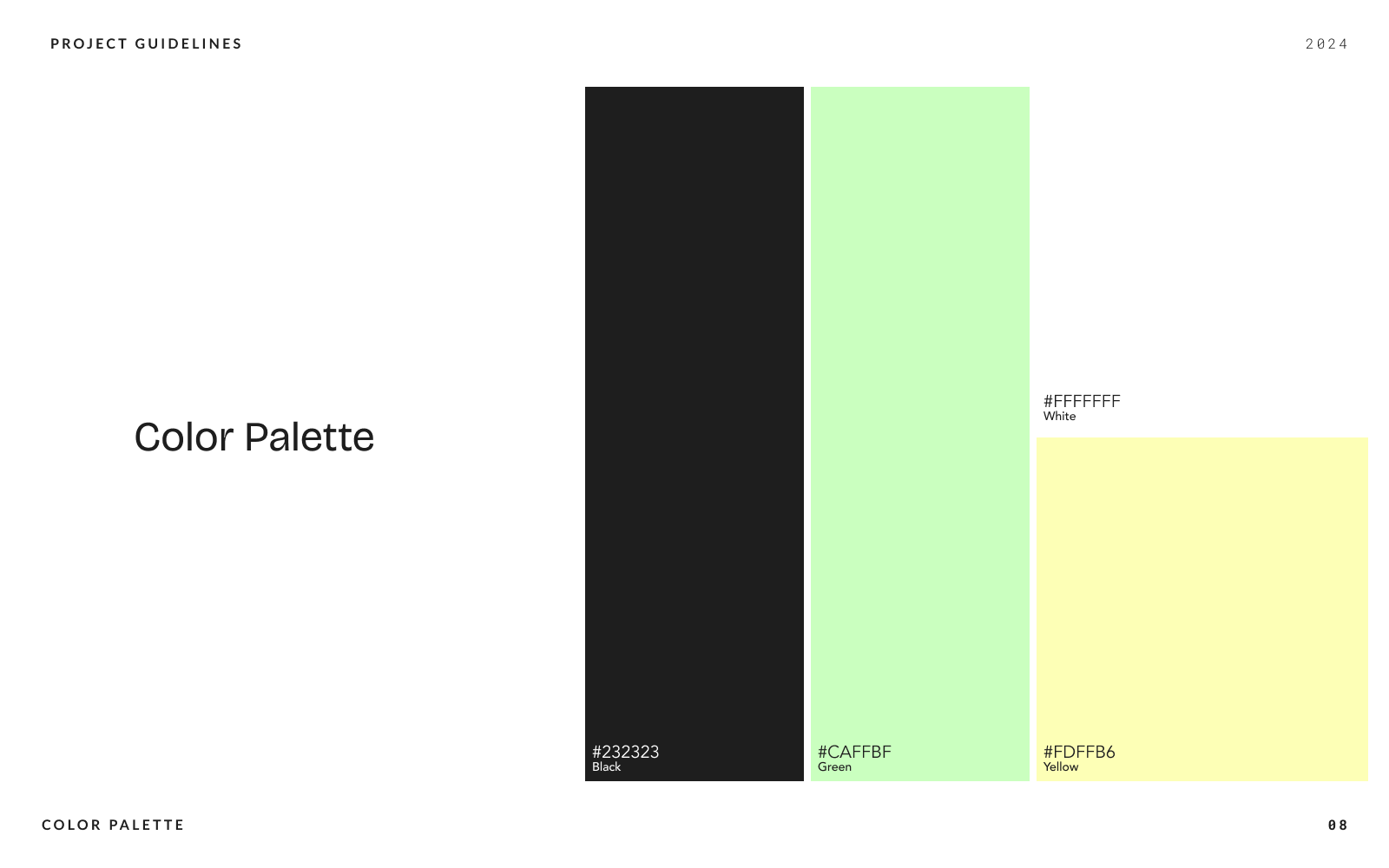 Styleguide: color palette 2