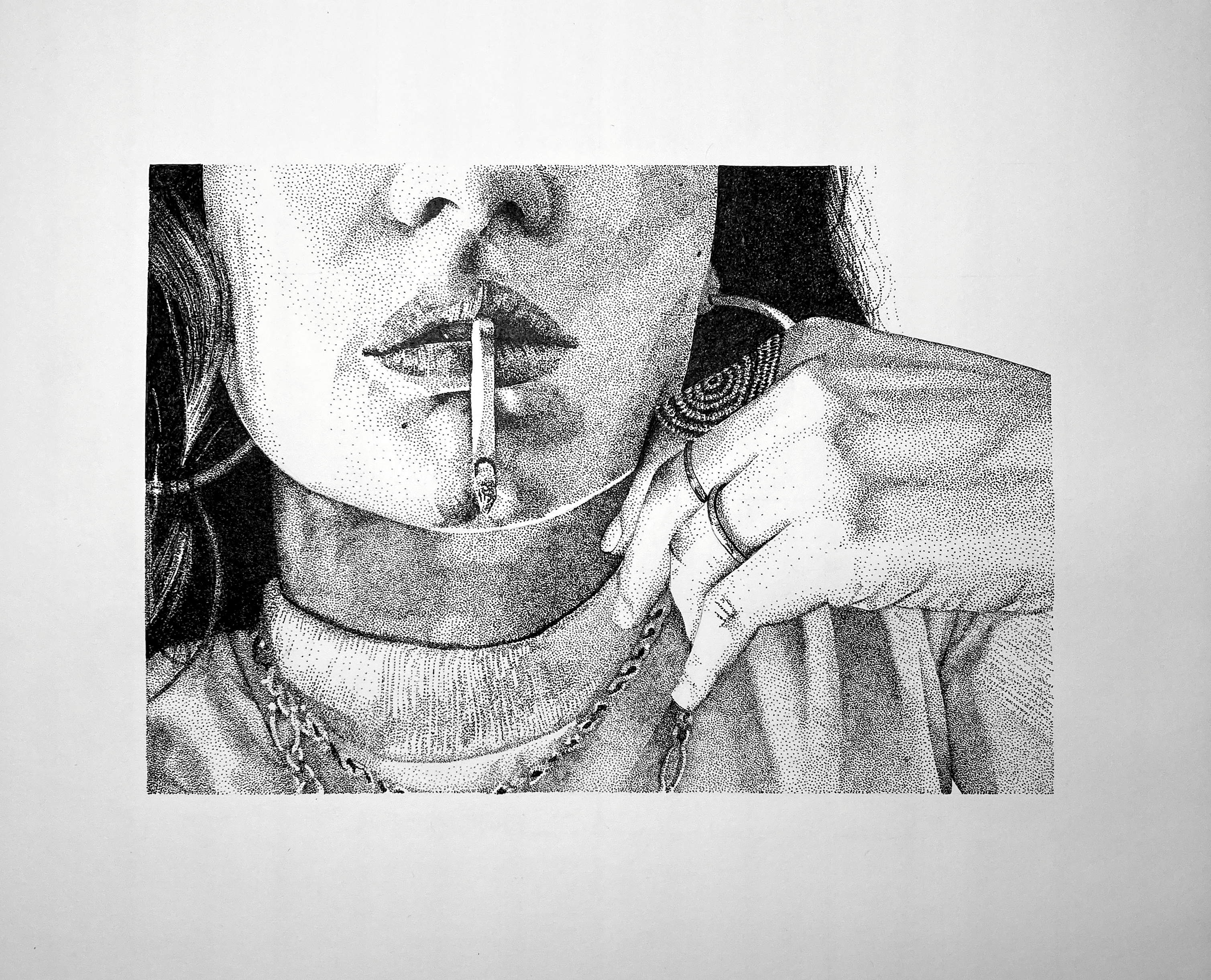 Drawing of face by Elena Mauri