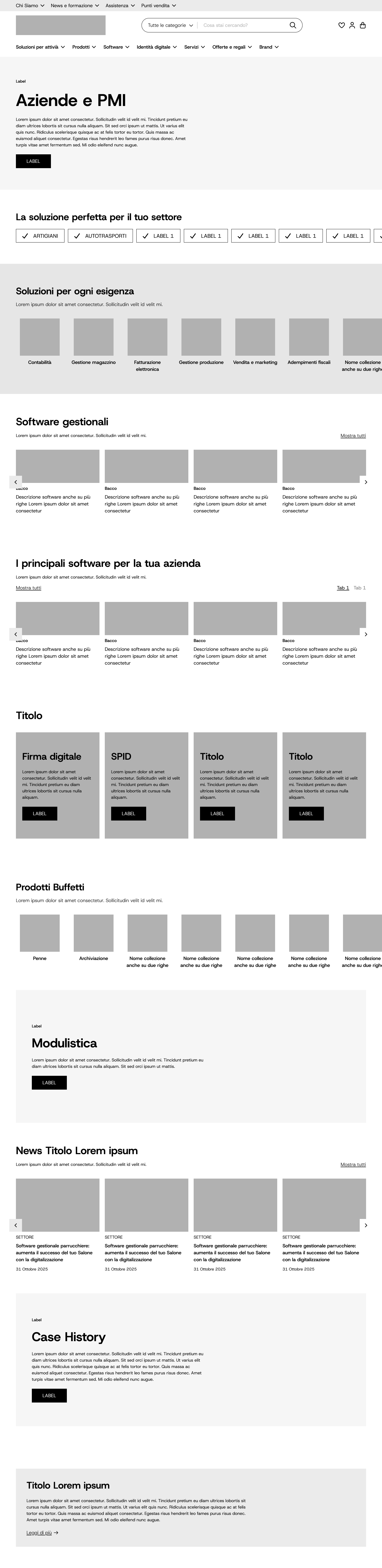 Businesses and SMEs hub combining software, digital services, and physical product categories